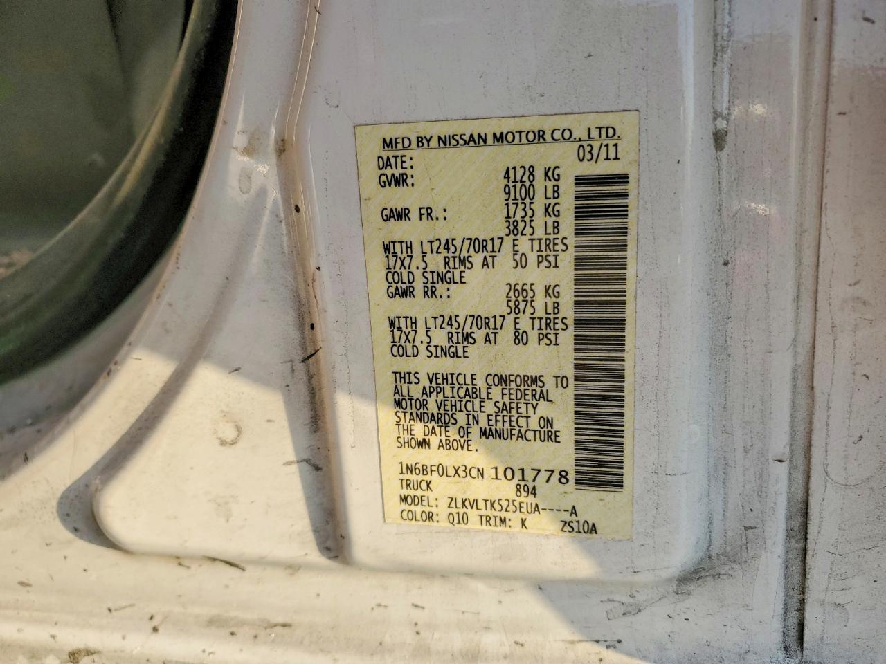 Nissan Nv 2500 Hd S
