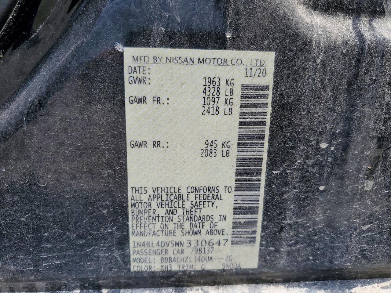 Nissan Altima Sv