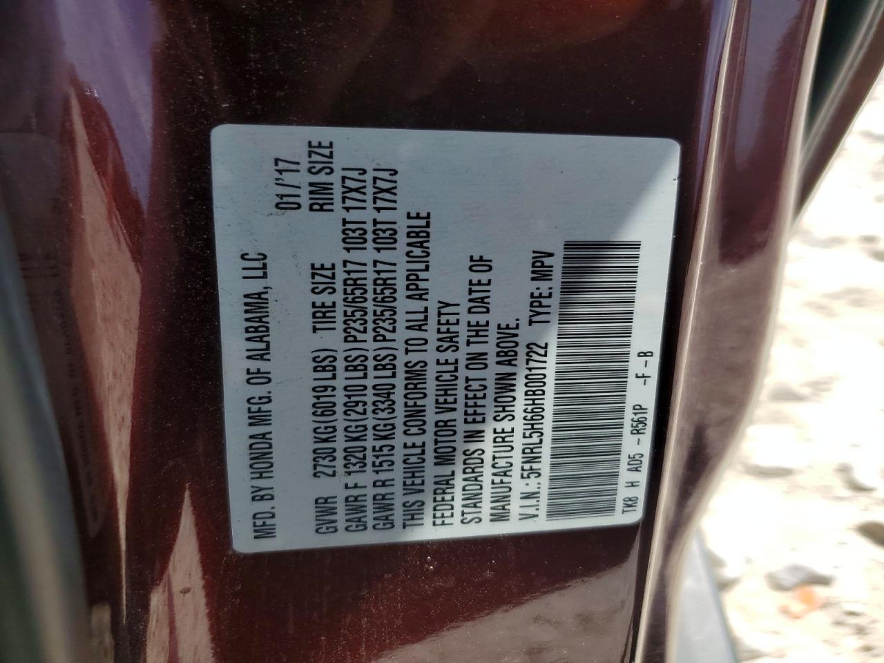 Honda Odyssey Exl
