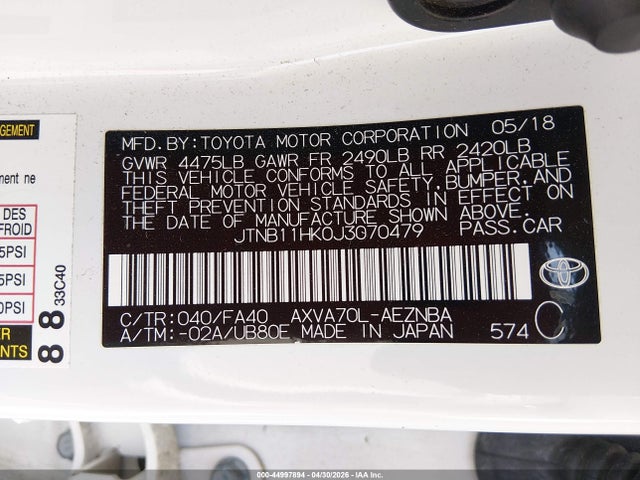 Toyota Camry Le