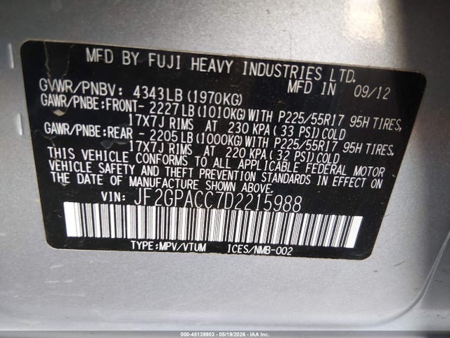Subaru Crosstrek 2.0i Premium