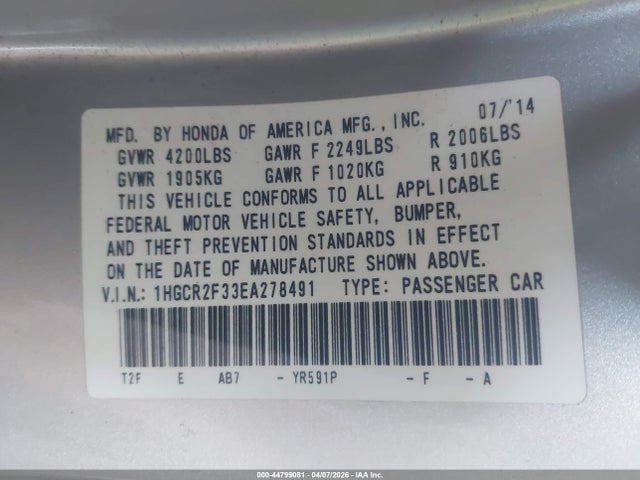 Honda Accord Lx