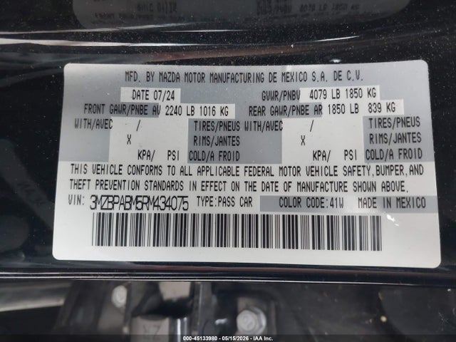 Mazda Mazda3 2.5 S Select Sport