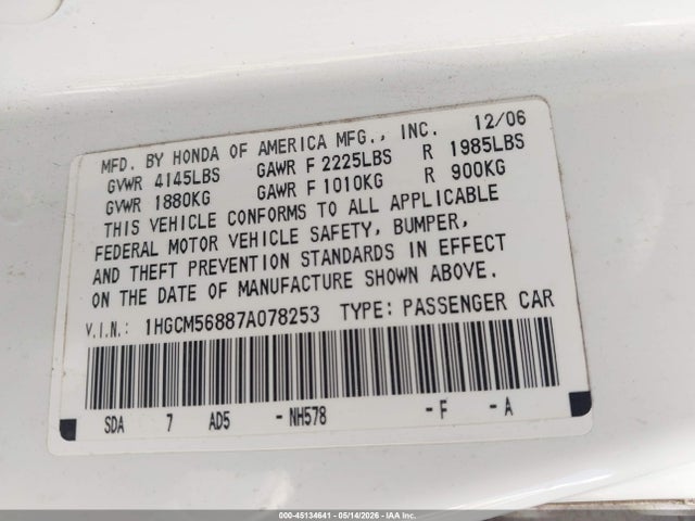 Honda Accord 2.4 Ex