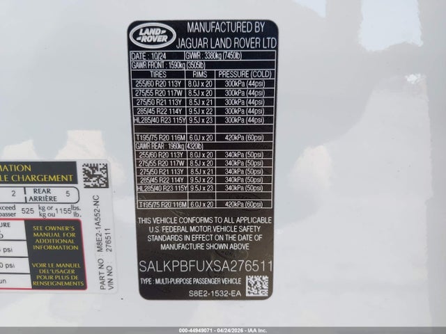 Land Rover Range Rover P400 Se 7 Seat
