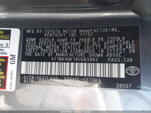 Toyota Camry Xle V6