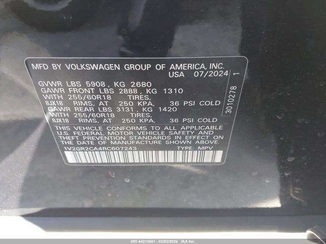 Volkswagen Atlas 2.0t Peak Edition Sel