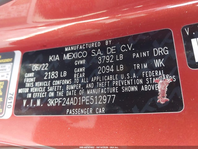 Kia Forte Lxs