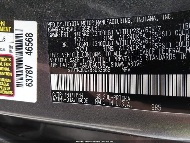 Toyota Sienna Xle V6