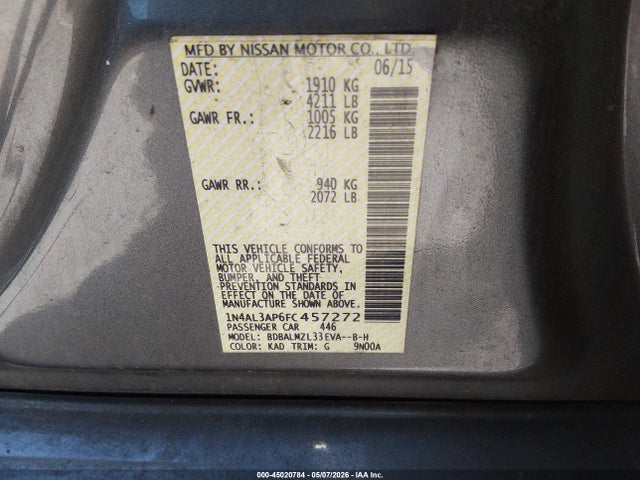 Nissan Altima 2.5 Sv