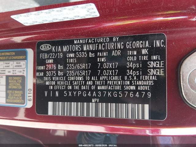 Kia Sorento 2.4l Lx