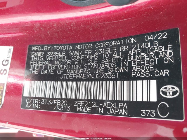 Toyota Corolla Le