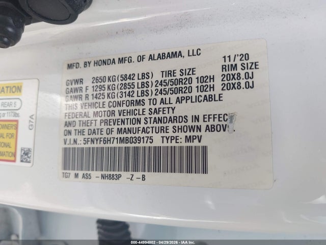 Honda Pilot Awd Black Edition