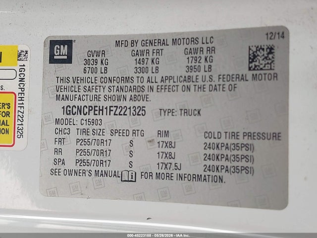 Chevrolet Silverado 1500 Wt