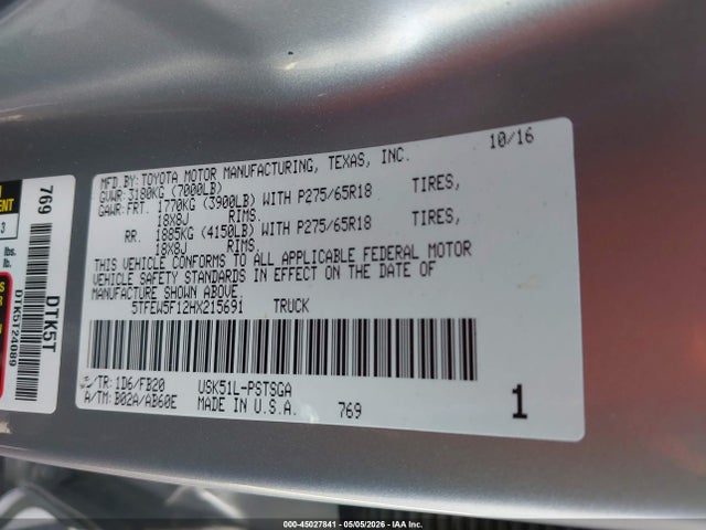 Toyota Tundra Sr5 5.7l V8