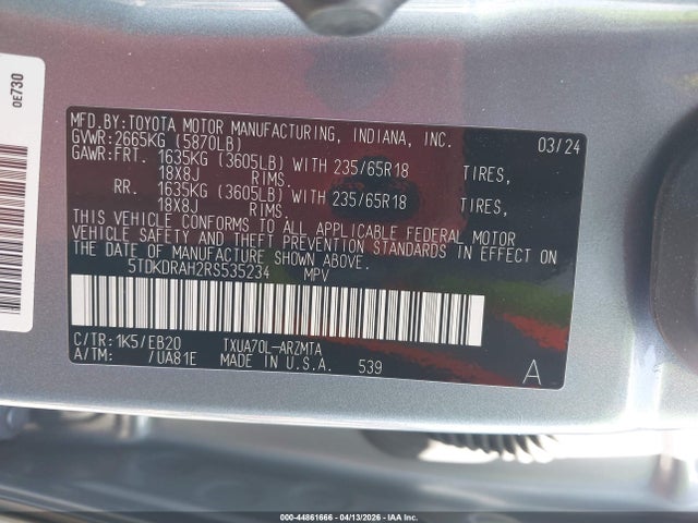 Toyota Highlander Xle