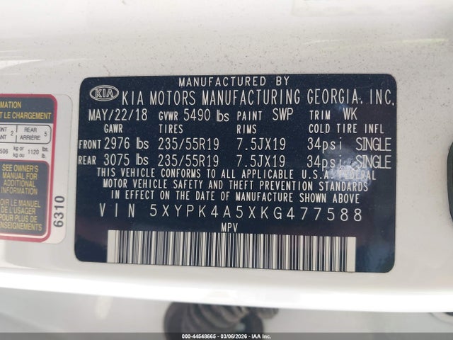 Kia Sorento 3.3l Sxl