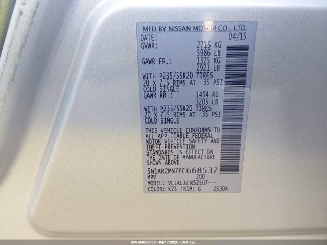 Nissan Pathfinder Platinum