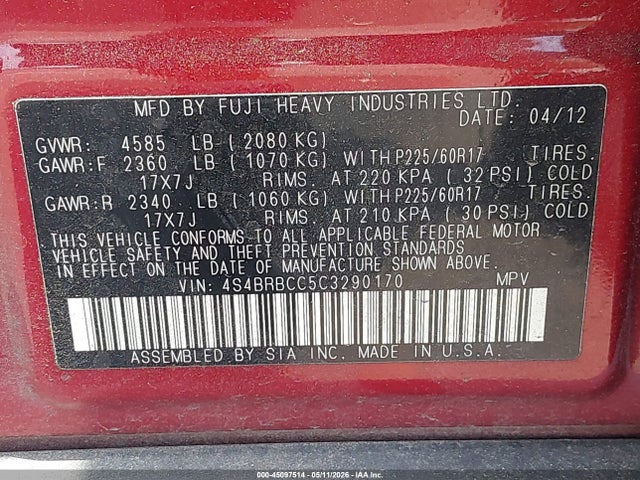 Subaru Outback 2.5i Premium