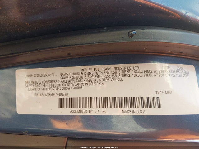 Subaru B9 Tribeca Base 7-passenger