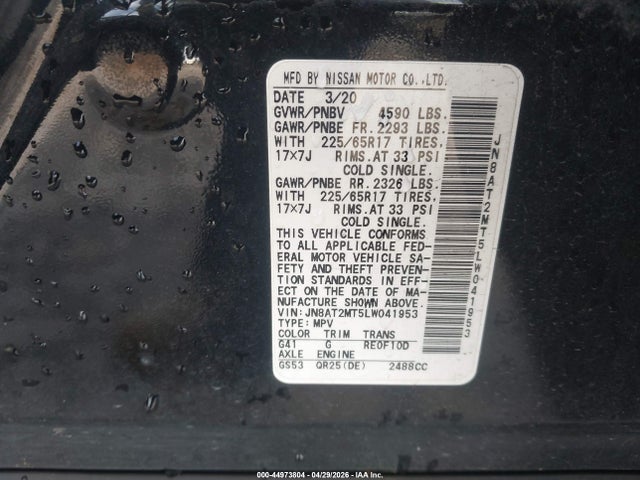 Nissan Rogue Sv Fwd