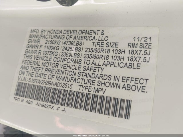 Honda CR-V Awd Ex-l