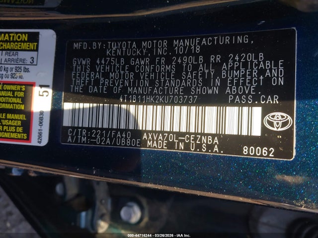 Toyota Camry Le