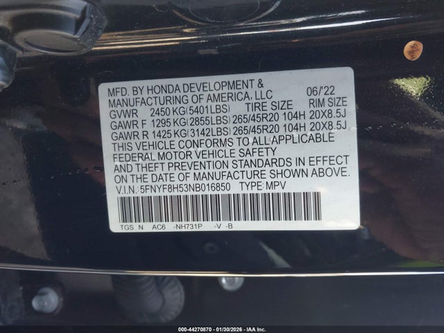 Honda Passport Awd Ex-l