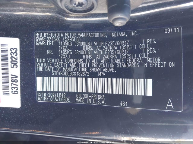 Toyota Sienna Xle V6 8 Passenger