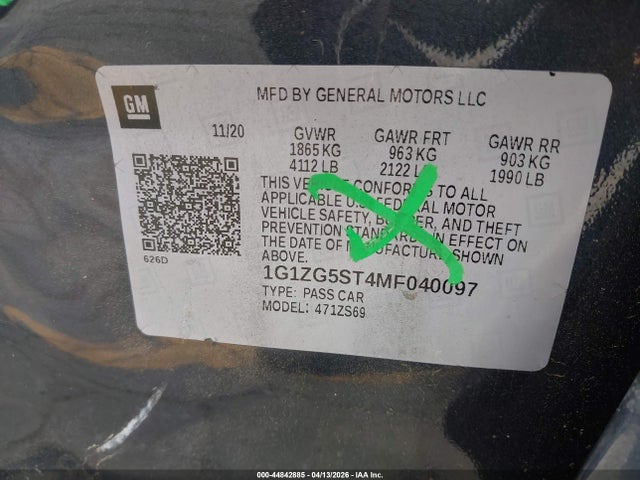 Chevrolet Malibu Fwd Rs