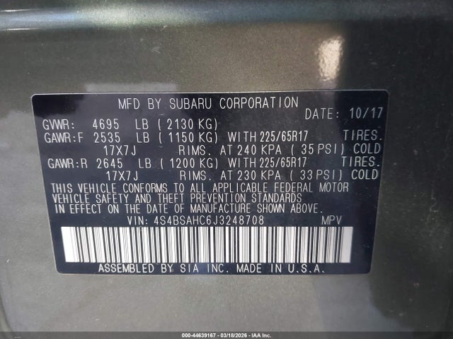 Subaru Outback 2.5i Premium