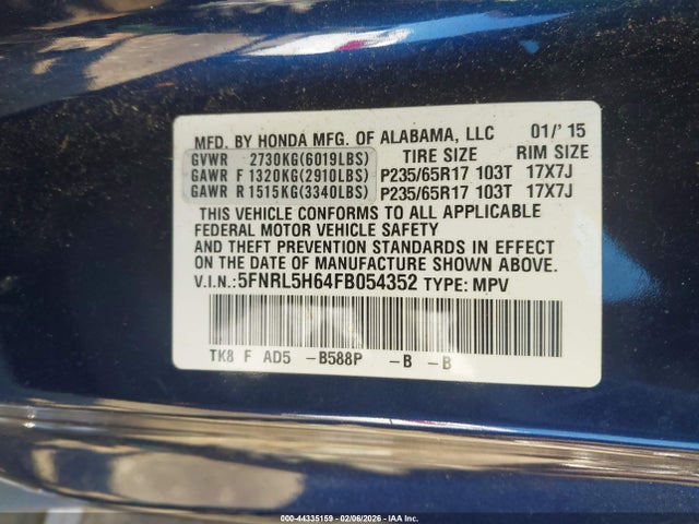 Honda Odyssey Ex-l