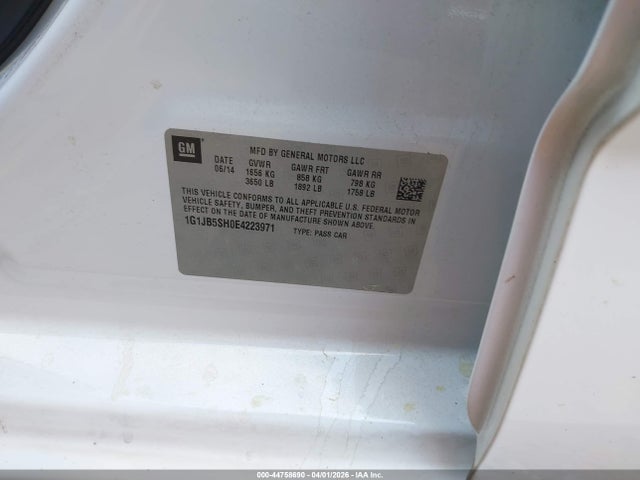 Chevrolet Sonic Ls Manual
