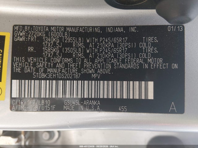 Toyota Highlander Se V6