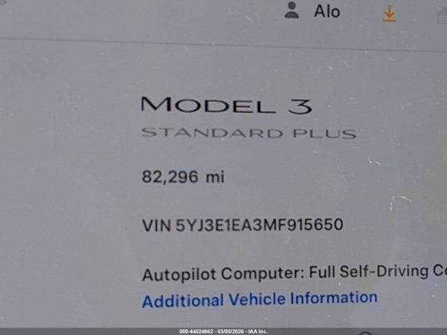 Tesla Model 3 Standard Range Plus Rear-wheel Drive