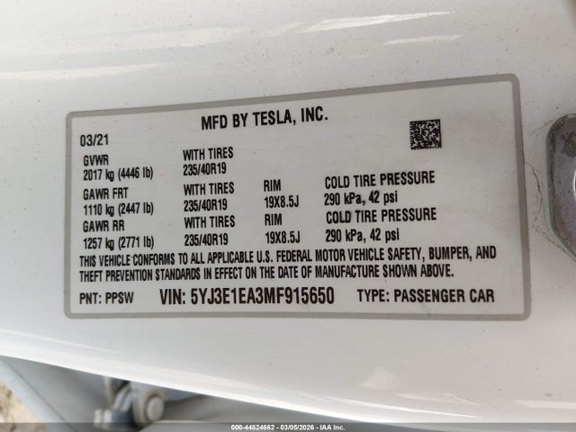 Tesla Model 3 Standard Range Plus Rear-wheel Drive