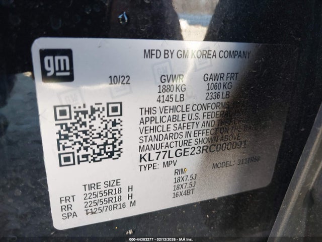 Chevrolet Trax Fwd 1rs