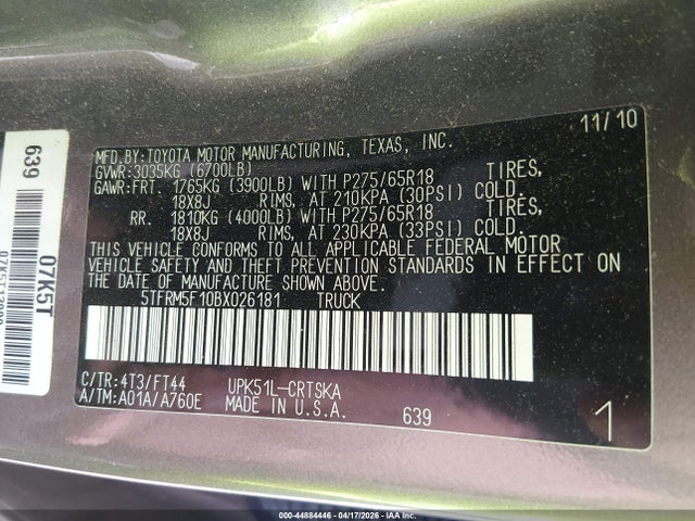 Toyota Tundra Grade 4.6l V8