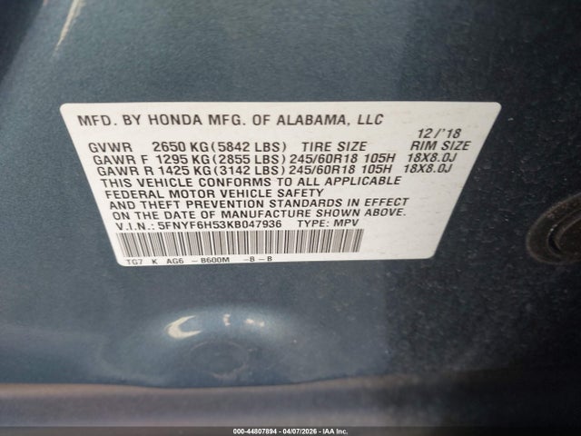 Honda Pilot Ex-l