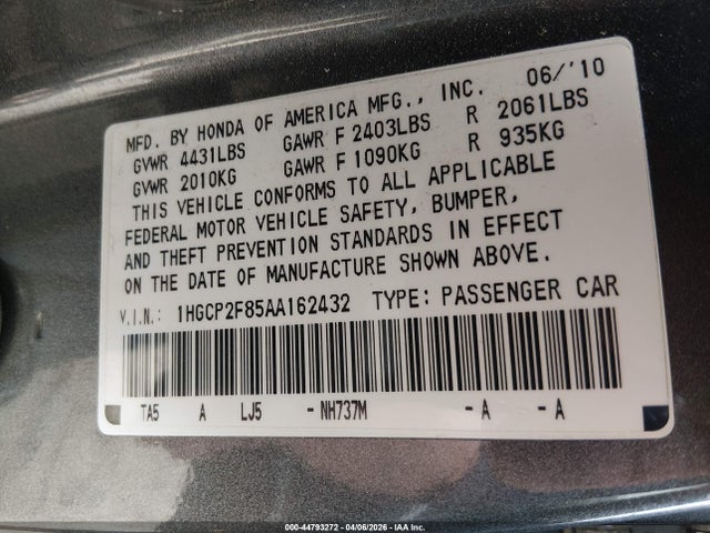 Honda Accord 2.4 Ex-l