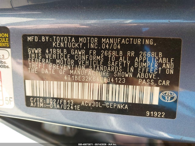Toyota Camry Le