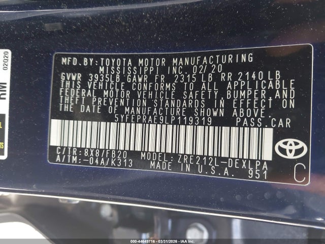 Toyota Corolla Le