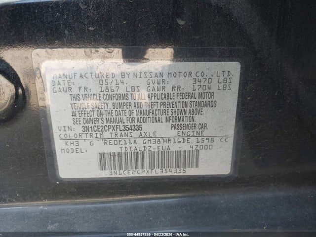 Nissan Versa Sv