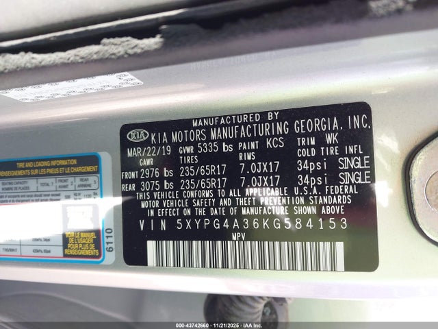 Kia Sorento 2.4l L