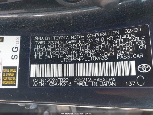 Toyota Corolla Le