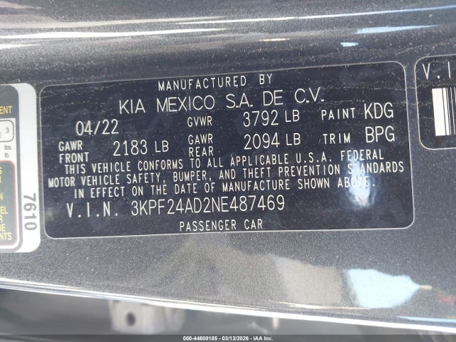 Kia Forte Lxs