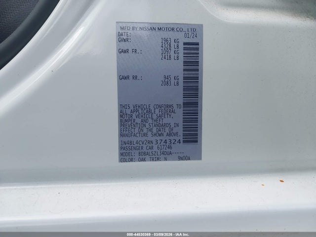Nissan Altima Sr Fwd