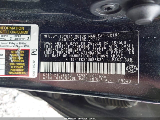 Toyota Camry Le