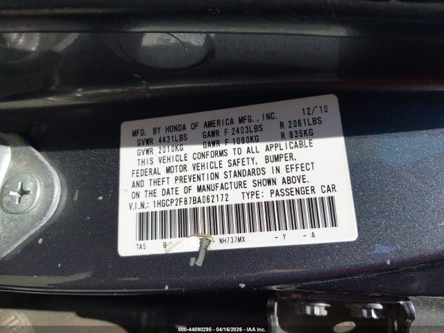 Honda Accord 2.4 Ex-l