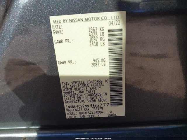 Nissan Altima Sr Fwd